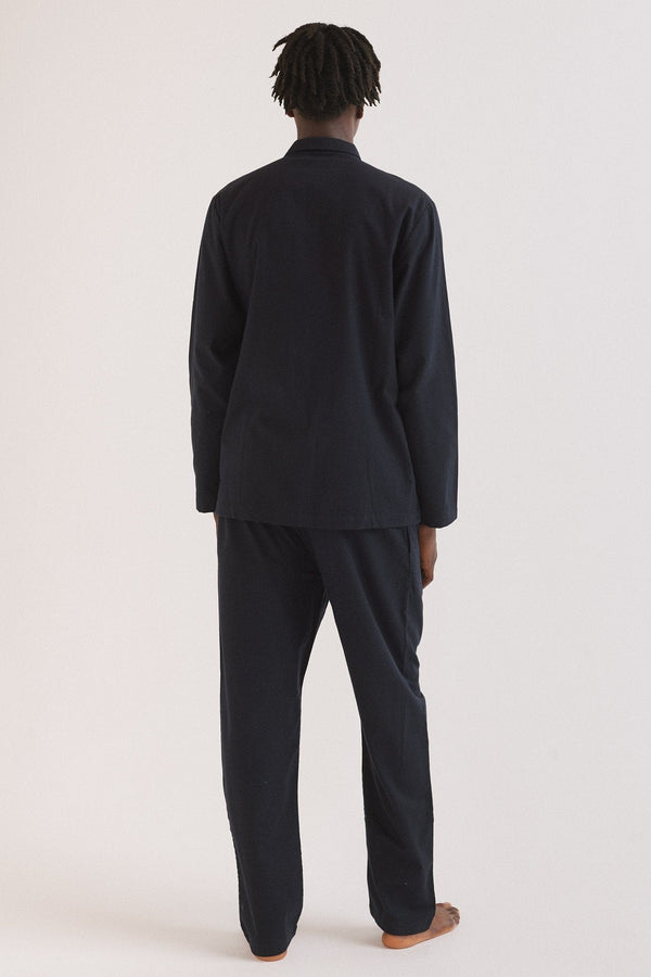 Desmond & Dempsey Brushed Cotton Navy