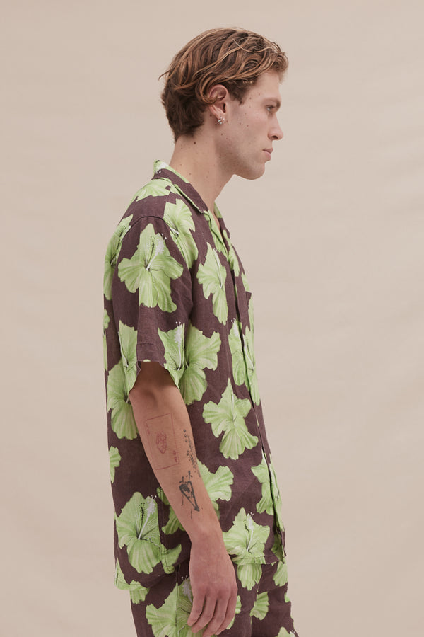 Desmond & Dempsey Grand Hibiscus Cocoa/Lime