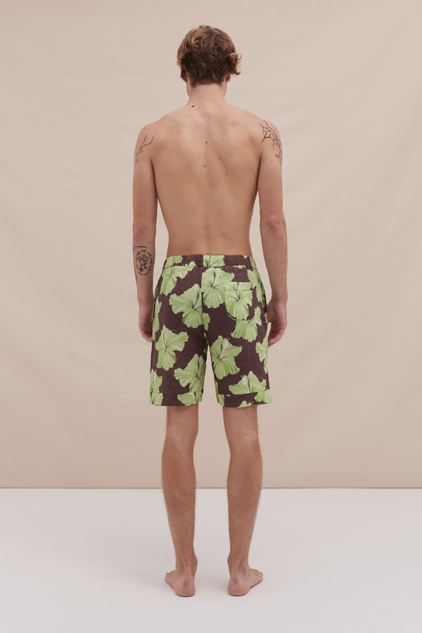 Desmond & Dempsey Grand Hibiscus Cocoa/Lime