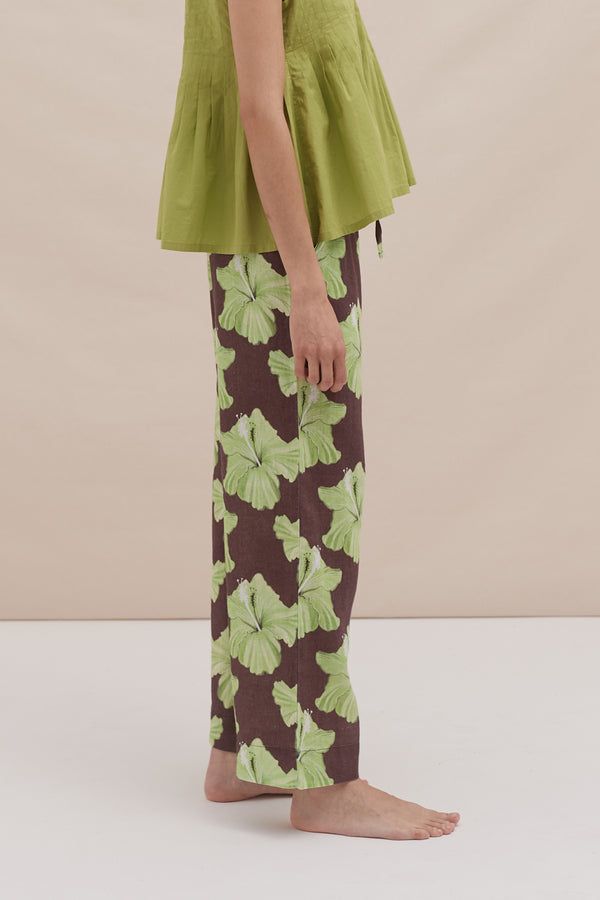 Desmond & Dempsey Grand Hibiscus Cocoa/Lime