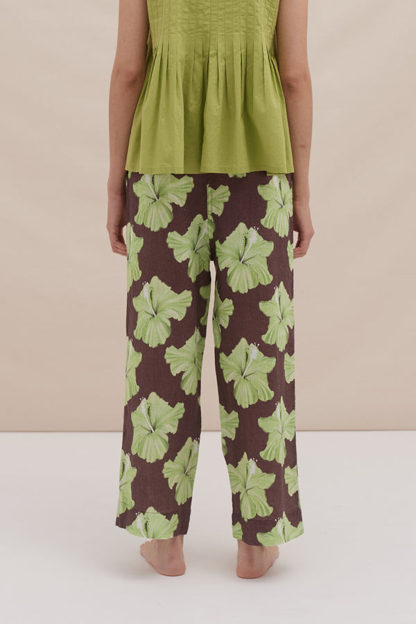 Desmond & Dempsey Grand Hibiscus Cocoa/Lime