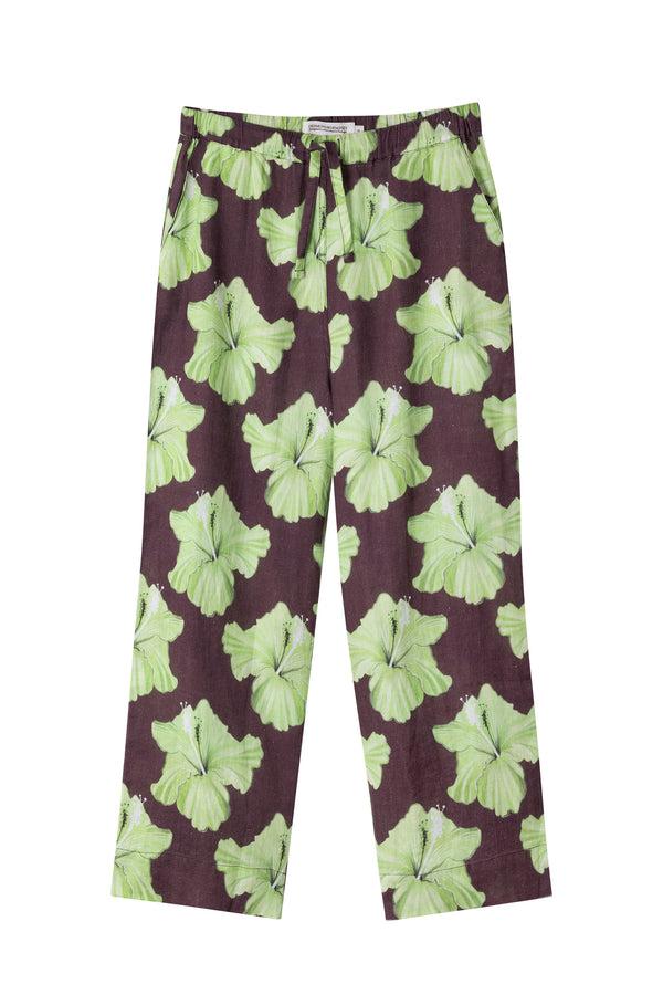 Desmond & Dempsey Grand Hibiscus Cocoa/Lime