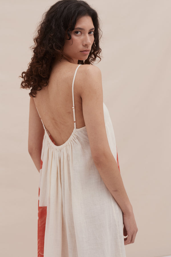 Desmond & Dempsey Grand Hibiscus Cream/Red