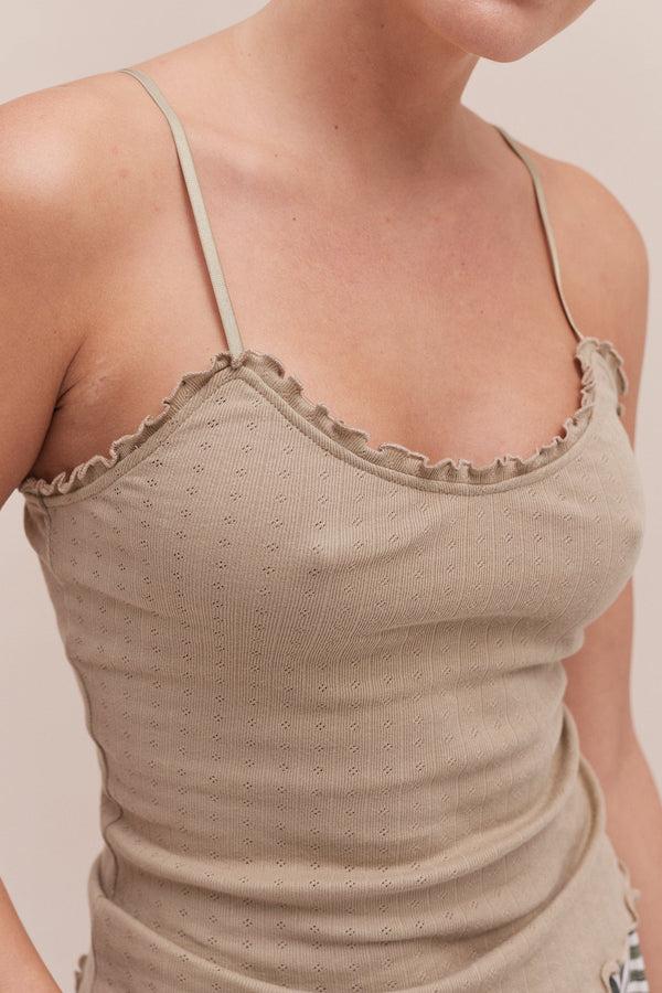 Desmond & Dempsey Khaki Pointelle