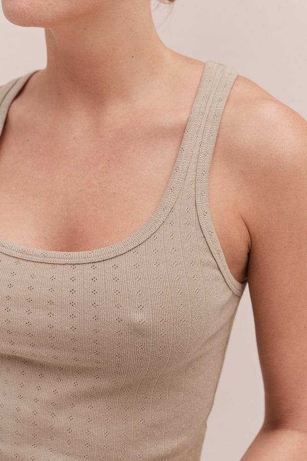 Desmond & Dempsey Khaki Pointelle