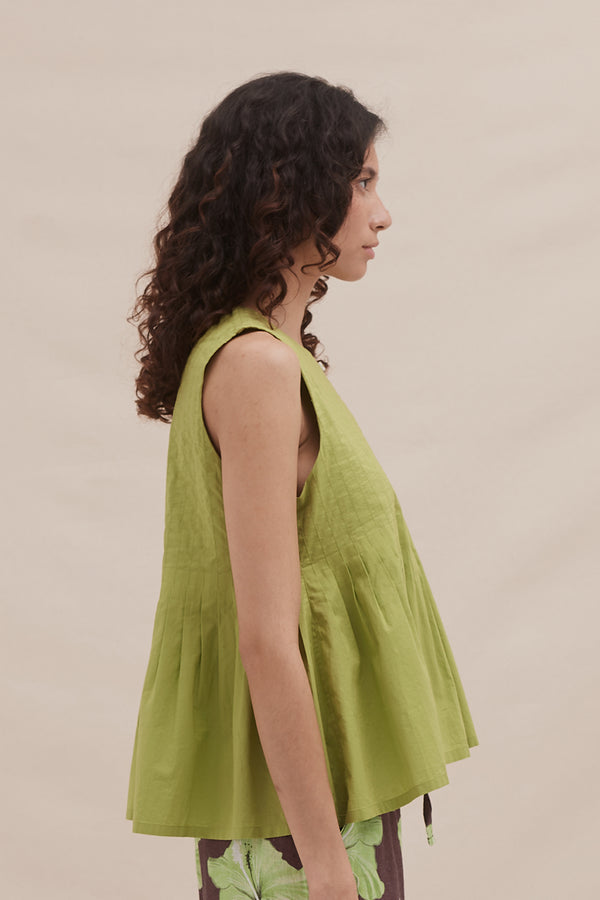 Desmond & Dempsey Lime Linen