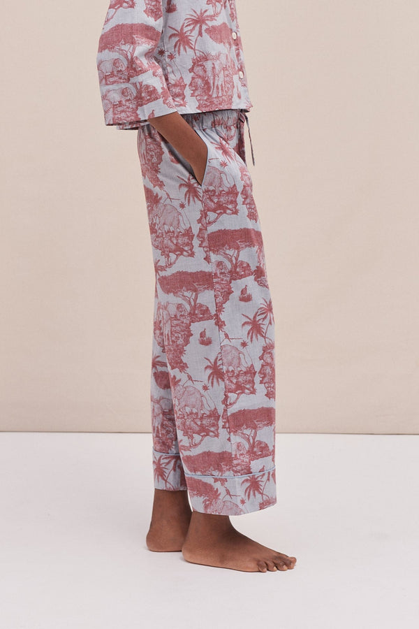 Desmond & Dempsey Loxodonta Chambray/Red