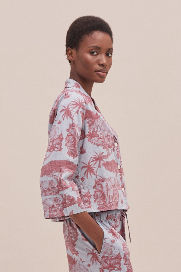 Desmond & Dempsey Loxodonta Chambray/Red