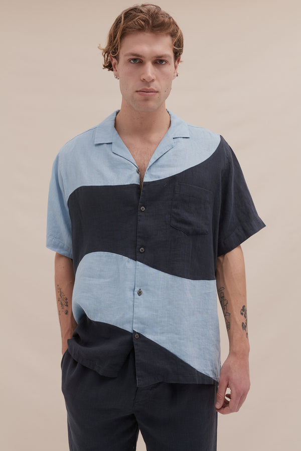 desmond & dempsey Salacia Petrol/Sky Blue