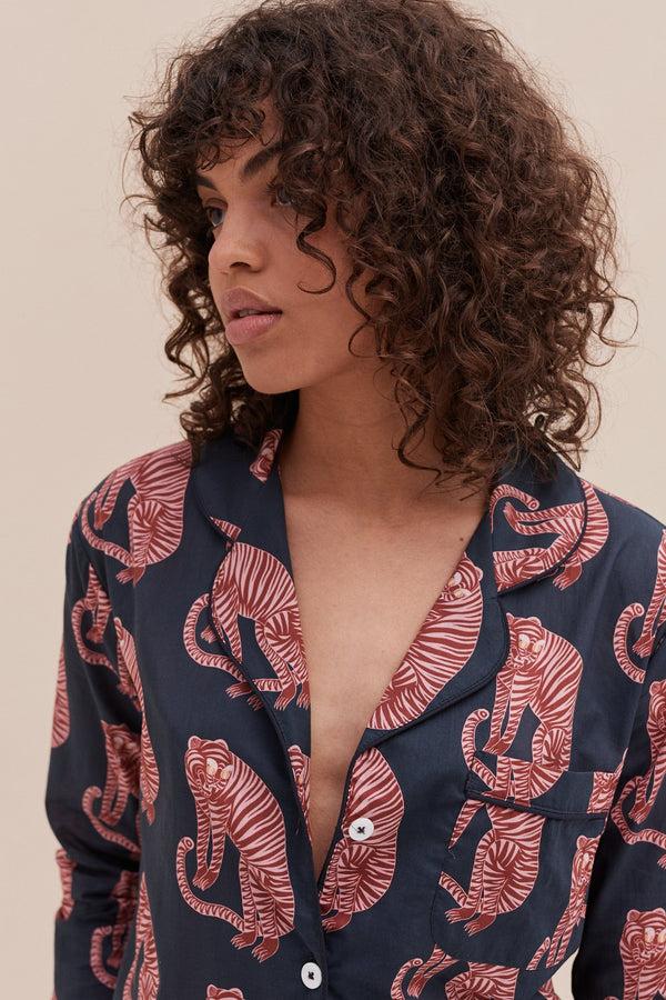 Desmond & Dempsey Sansindo Navy Pink