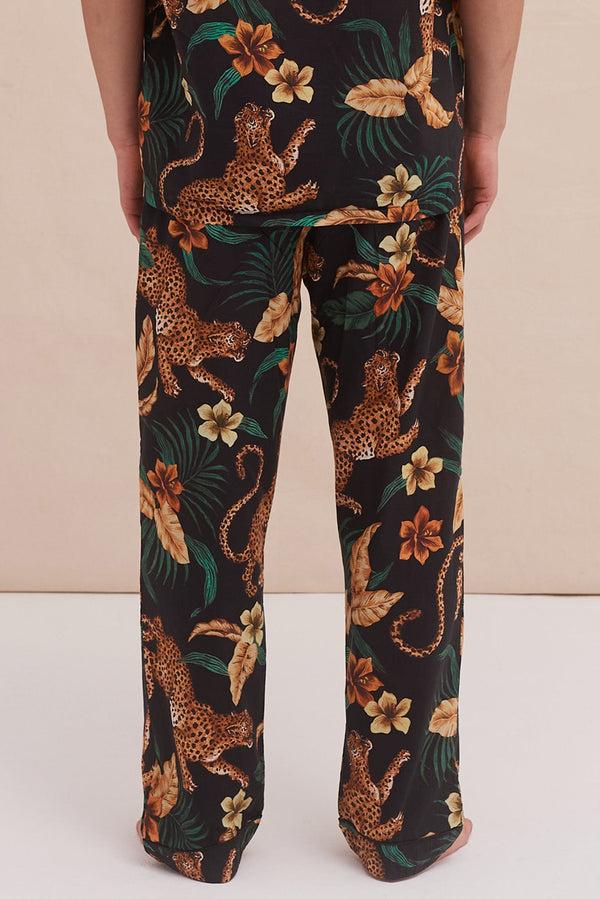 Desmond & Dempsey Soleia Leopard Black Yellow