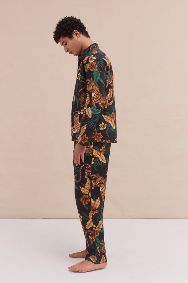 Desmond & Dempsey Soleia Leopard Black Yellow