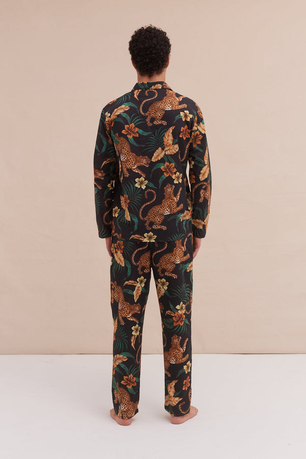 Desmond & Dempsey Soleia Leopard Black Yellow