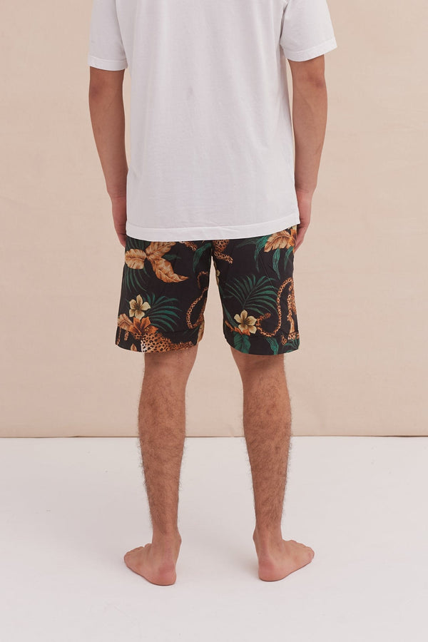 Desmond & Dempsey Soleia Leopard Black Yellow