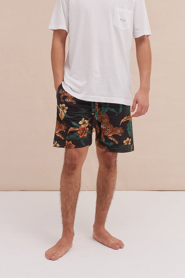 desmond & dempsey Soleia Leopard Black Yellow