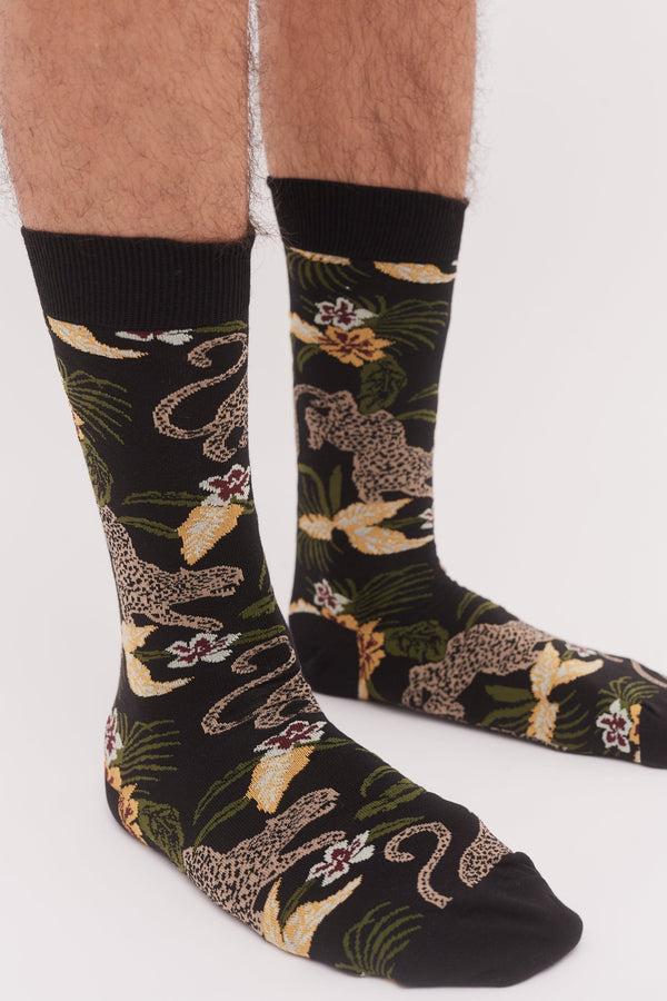 desmond & dempsey Soleia Leopard Black Yellow