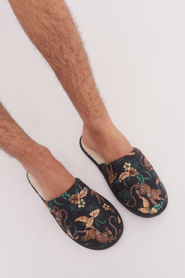 Desmond & Dempsey Soleia Leopard Black Yellow