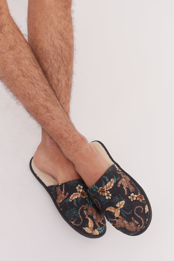 Desmond & Dempsey Soleia Leopard Black Yellow