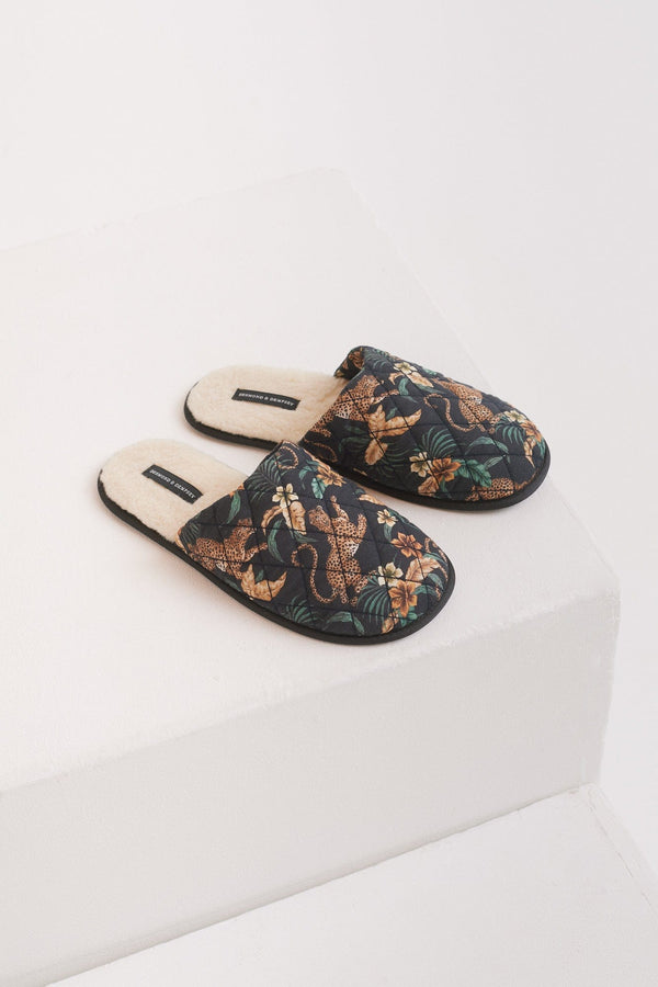 Desmond & Dempsey Soleia Leopard Black Yellow