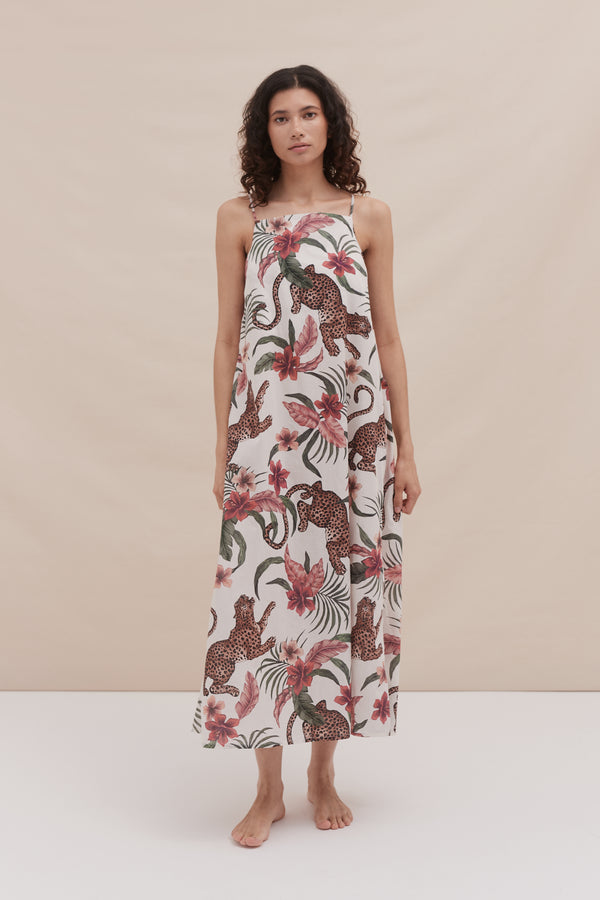 desmond & dempsey Soleia Leopard Cream