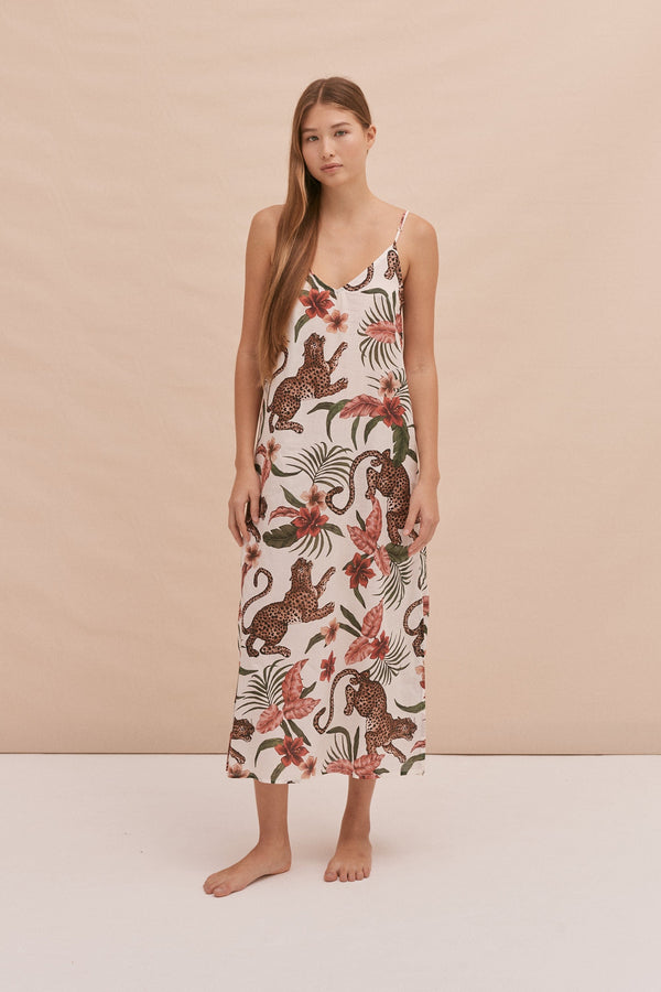 desmond & dempsey Soleia Leopard Cream