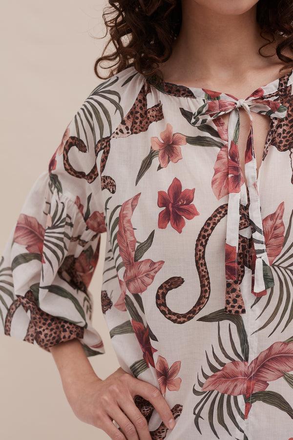 Desmond & Dempsey Soleia Leopard Cream