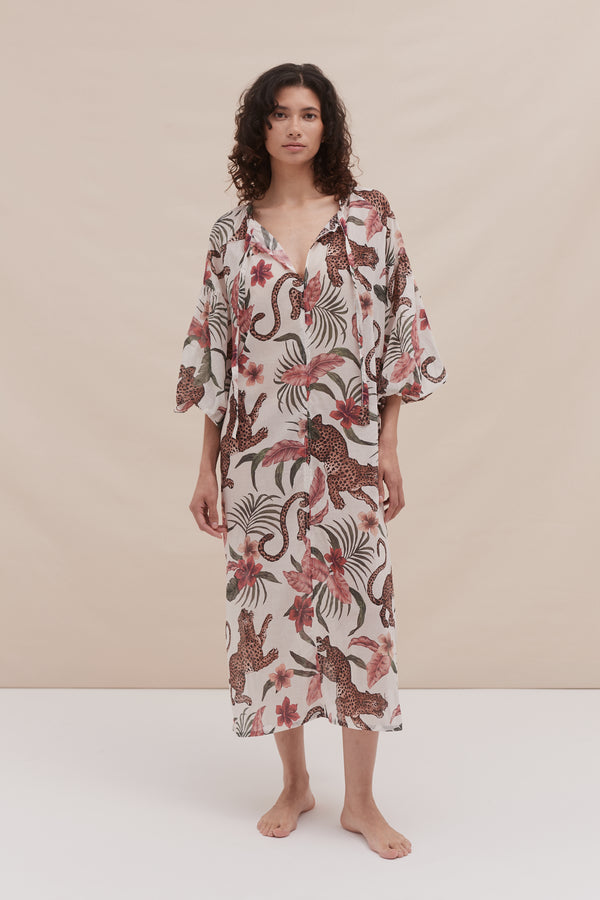 desmond & dempsey Soleia Leopard Cream