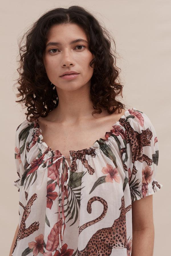 Desmond & Dempsey Soleia Leopard Cream