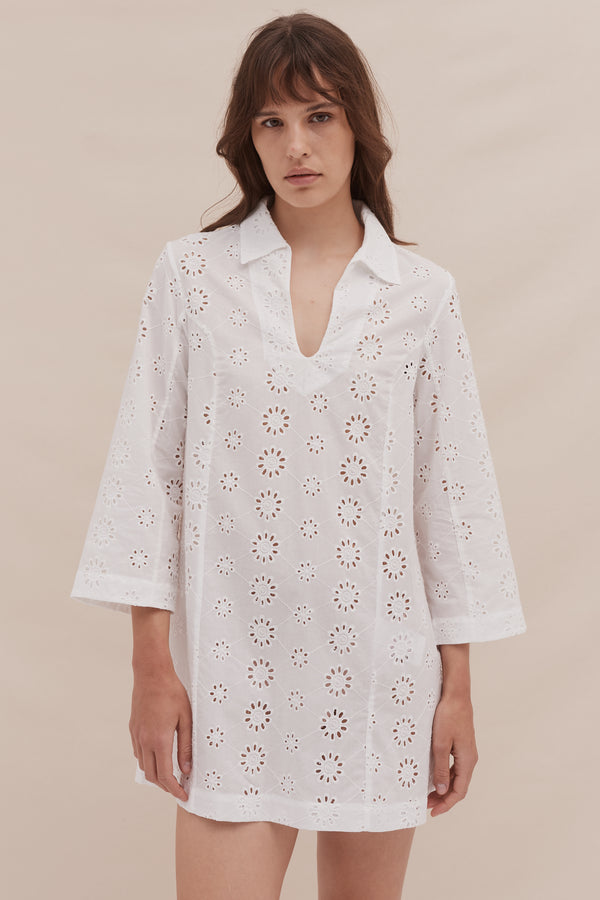 Desmond & Dempsey White Broderie Anglaise