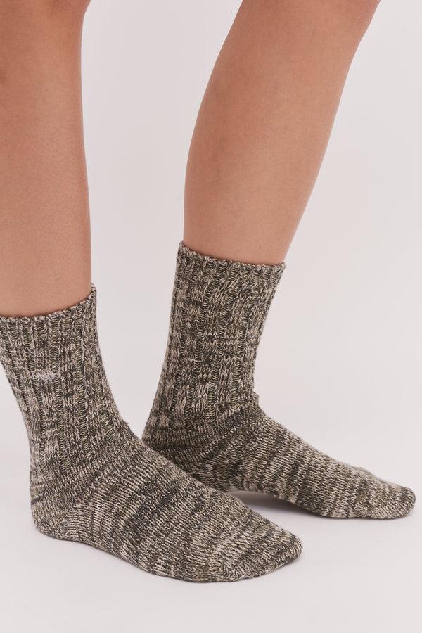 Desmond & Dempsey Women's Really Warm Socks Green