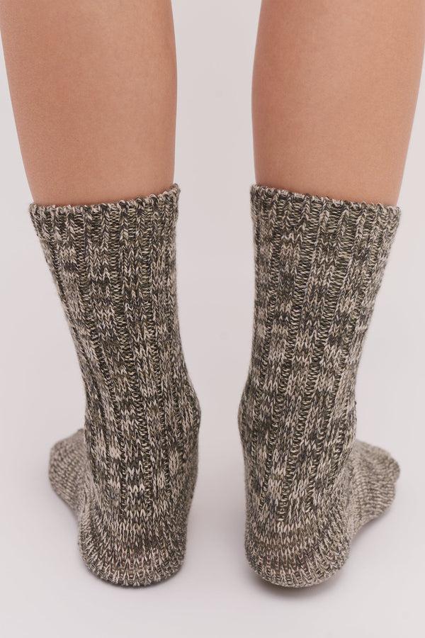 Desmond & Dempsey Women's Really Warm Socks Green