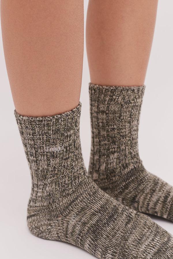 desmond & dempsey Women's Really Warm Socks Green
