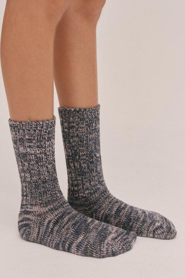 Desmond & Dempsey Women's Really Warm Socks Navy