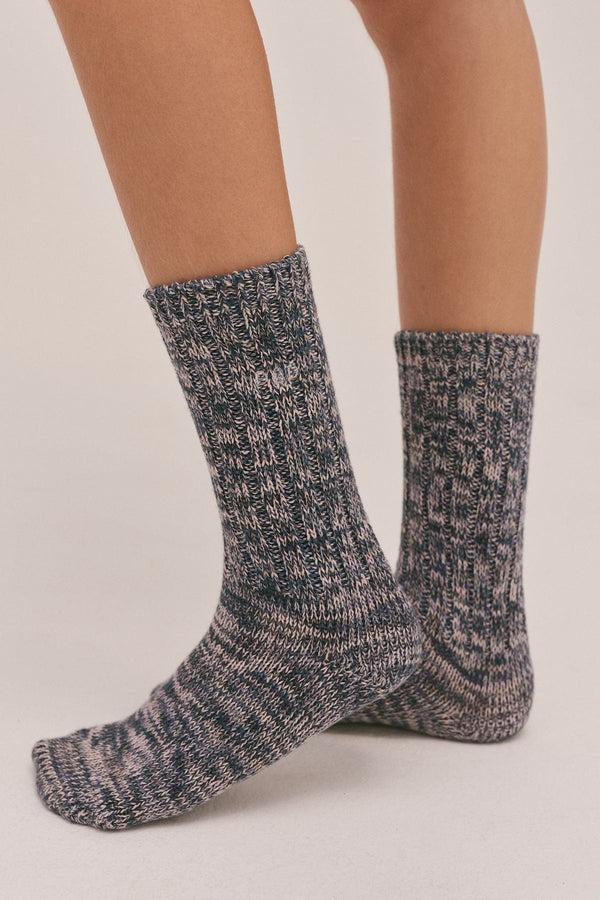 desmond & dempsey Women's Really Warm Socks Navy