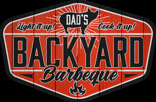 desperate enterprises Backyard BBQ - Embossed ALUMINUM Die Cut 7.5" x 11.375"
