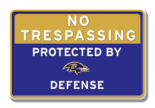 desperate enterprises Baltimore Ravens Defense Embossed Aluminum 7.5" x 11.5"
