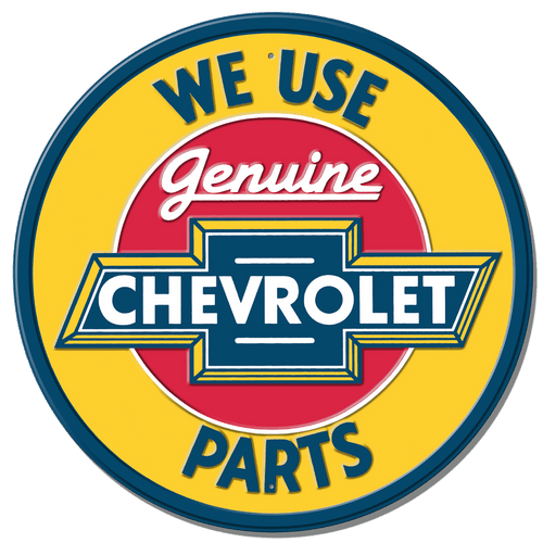 desperate enterprises Chevy Round Genuine Parts **FULLY EMBOSSED STEEL**