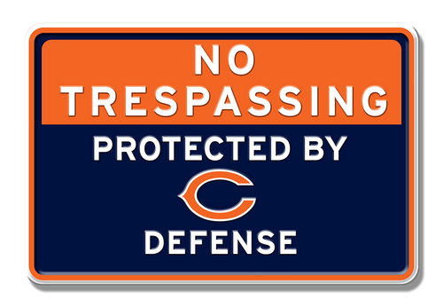 desperate enterprises Chicago Bears Defense Embossed Aluminum 7.5" x 11.5"
