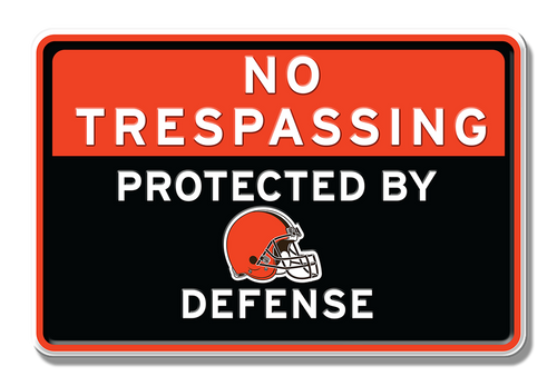 desperate enterprises Cleveland Browns Defense Embossed Aluminum 7.5" x 11.5"