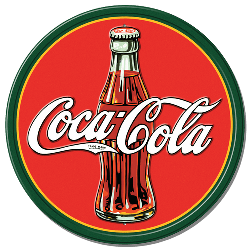 desperate enterprises COKE - Round 30's Bottle & Log **FULLY EMBOSSED STEEL**