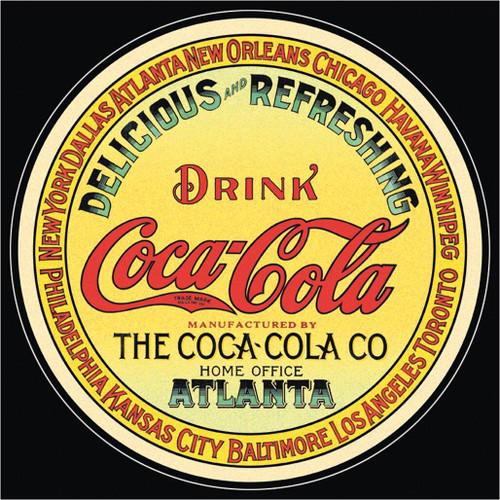 desperate enterprises COKE - Round Keg Label **FULLY EMBOSSED STEEL**