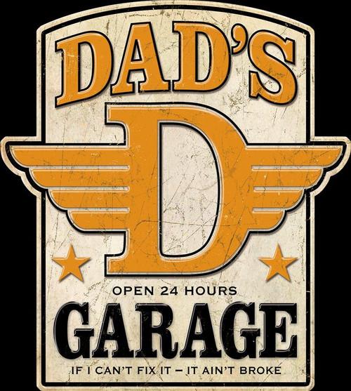 desperate enterprises Dad's Garage "If I Can't Fix It"- 23.125"H x 20.75"W