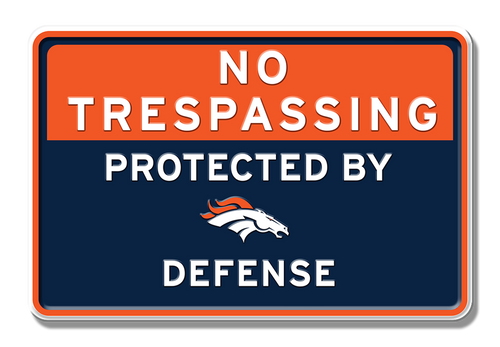 desperate enterprises Denver Broncos Defense Embossed Aluminum 7.5" x 11.5"