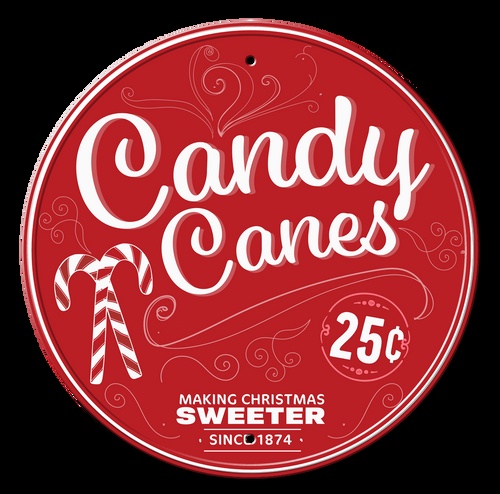 desperate enterprises Candy Canes - Round