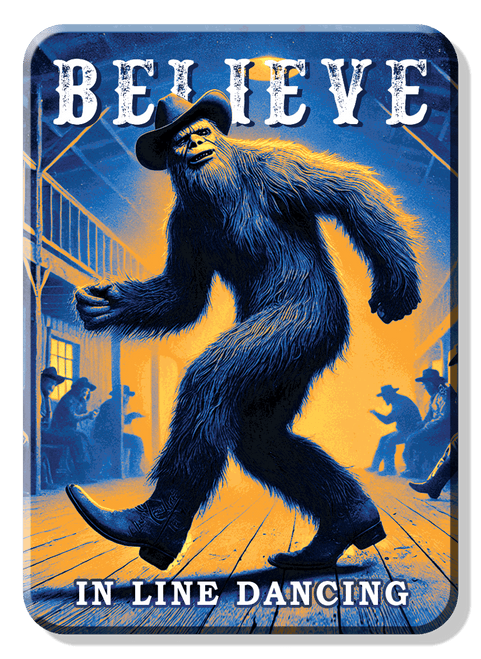 desperate enterprises Magnet: Bigfoot Line Dance