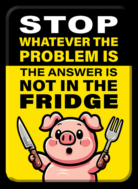 desperate enterprises Magnet: Stop Piggy