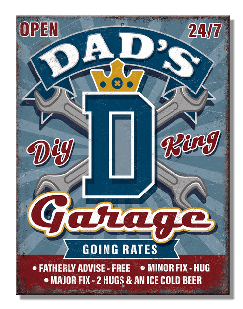desperate enterprises SH - DAD's GARGE 8.25" x 10.75"