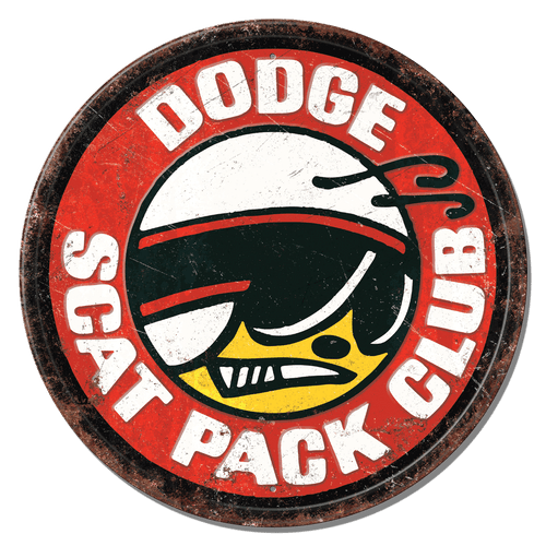 desperate enterprises Dodge Scat Pack - Round **FULLY EMBOSSED STEEL**