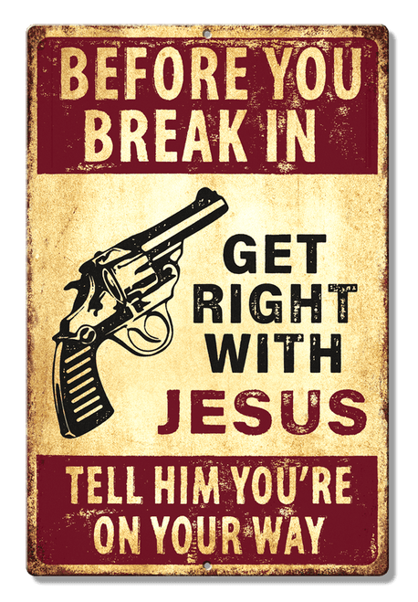 desperate enterprises Get Right Jesus Aluminum 7.5" x 11.5"