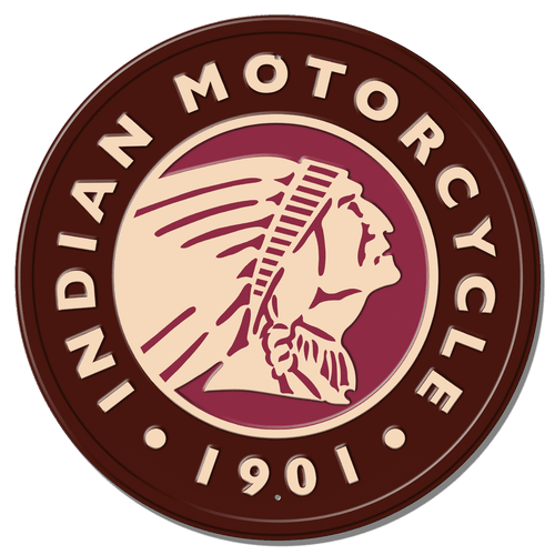 desperate enterprises Indian Logo Round 1901 **FULLY EMBOSSED STEEL**